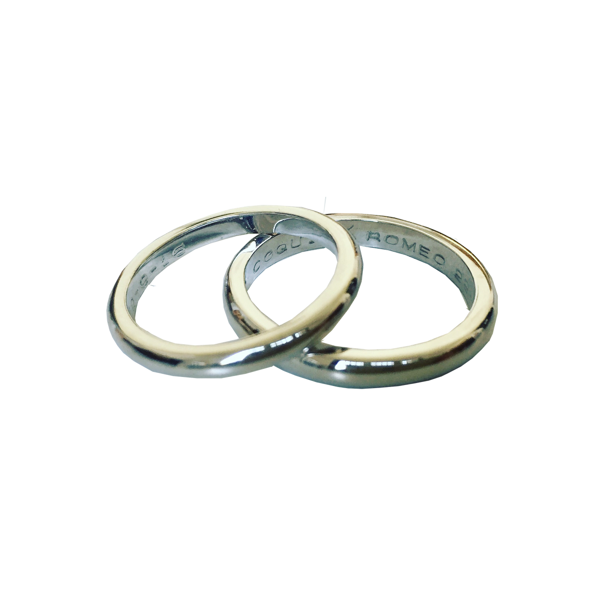 Argollas Corte inglés en Oro Blanco 18k ZURDA