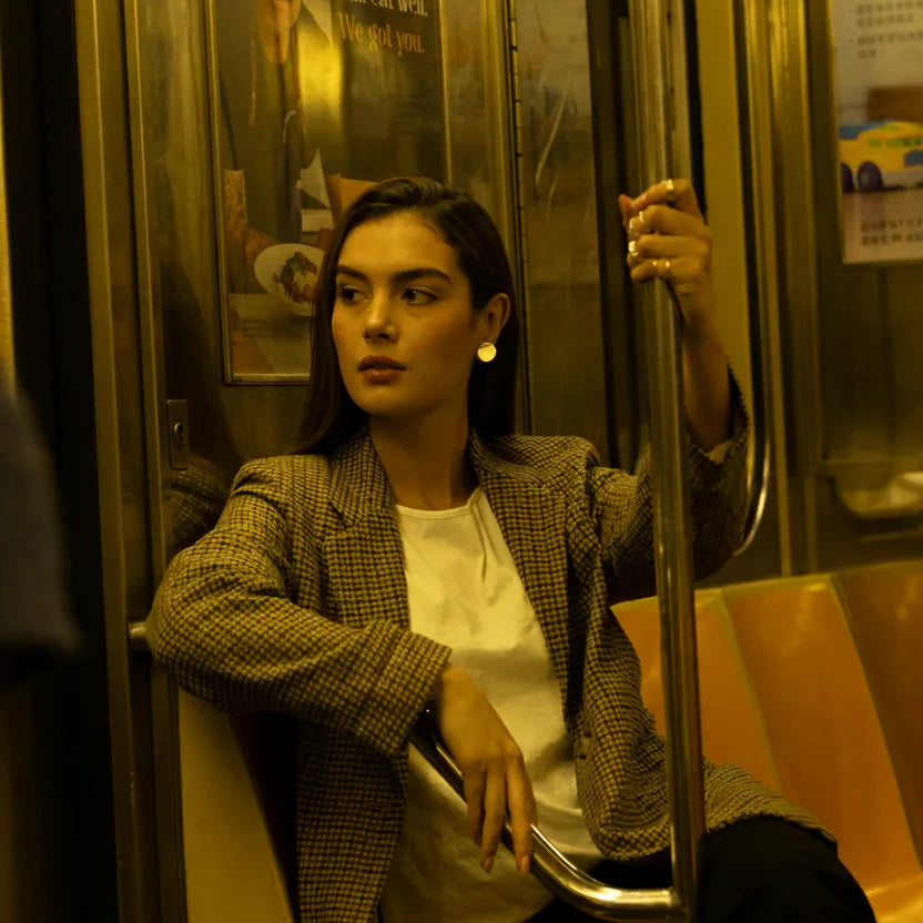 Aros Origami Círculo Oro - MINIMAL GOLD