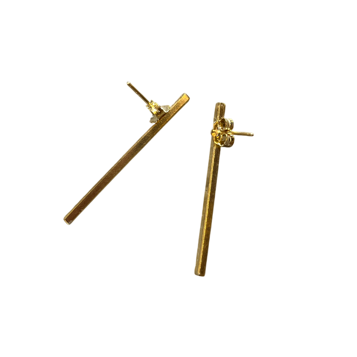 Aros Palito 4 cms Oro - MINIMAL GOLD