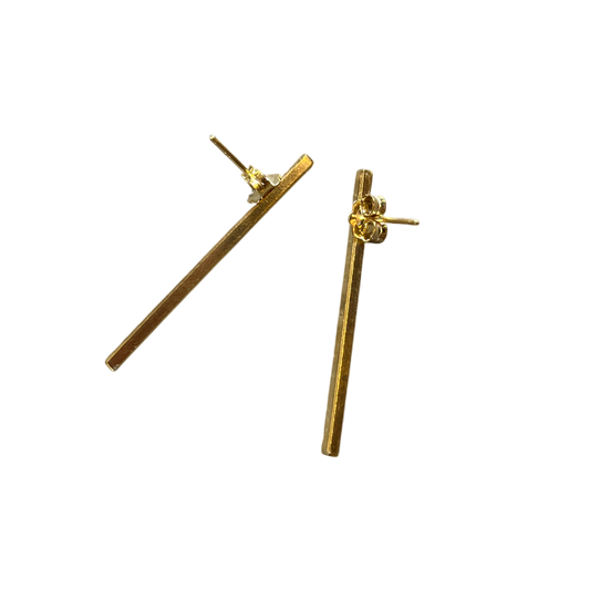 Aros Palito 4 cms Oro - MINIMAL GOLD