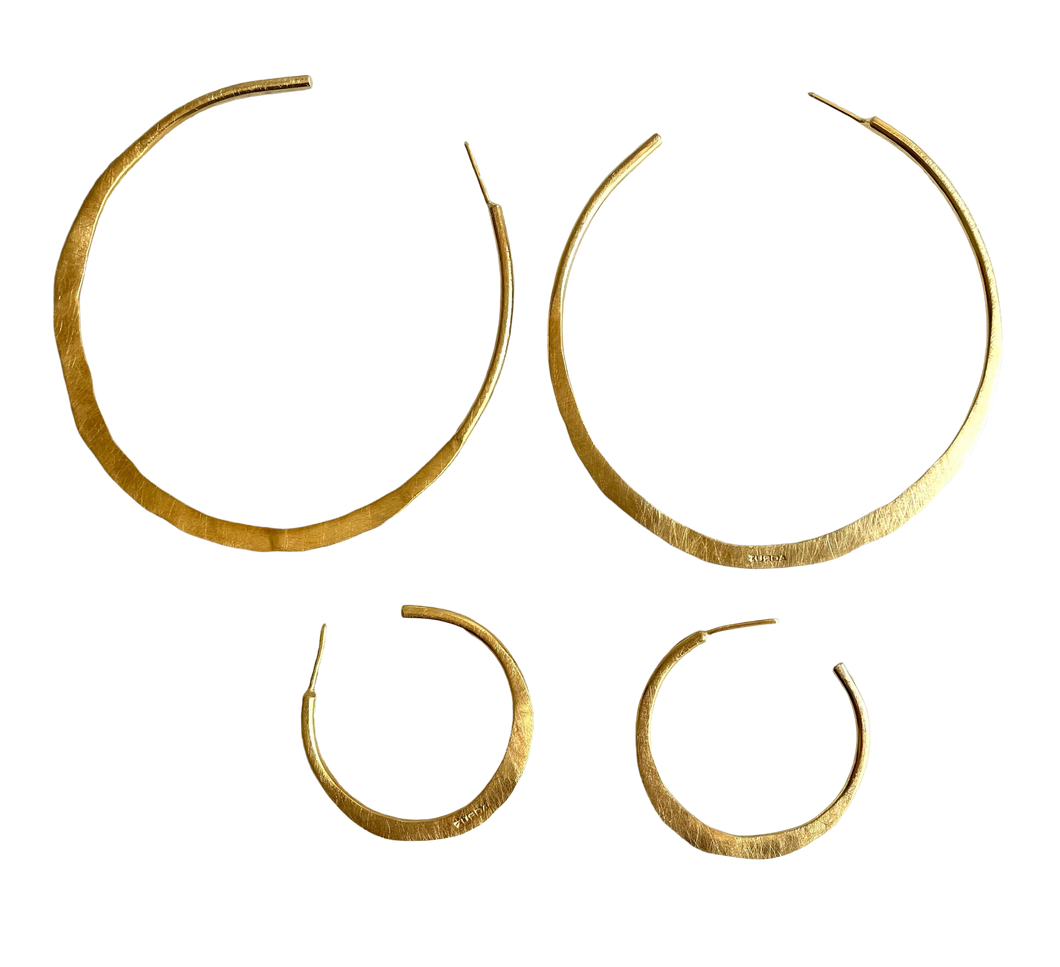 Aros Argolla Tribal Oro MAXI