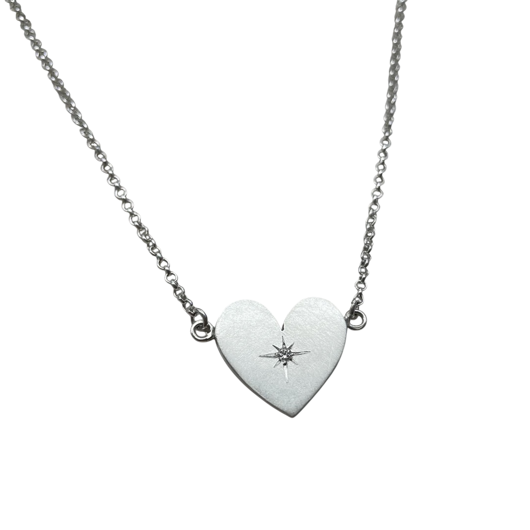 Collar Corazon con Diamante - MINIMAL GOLD