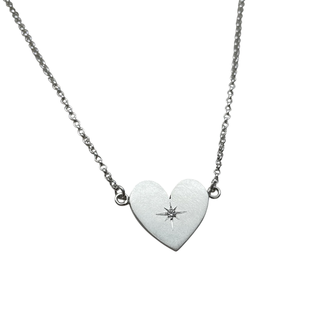 Collar Corazon con Diamante - MINIMAL GOLD