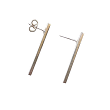 Cargar imagen en el visor de la galería, Aros Palito 3 cms Plata - MINIMAL GOLD