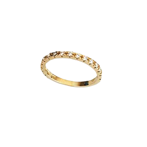 Anillo oro amarillo cintillo diamantes
