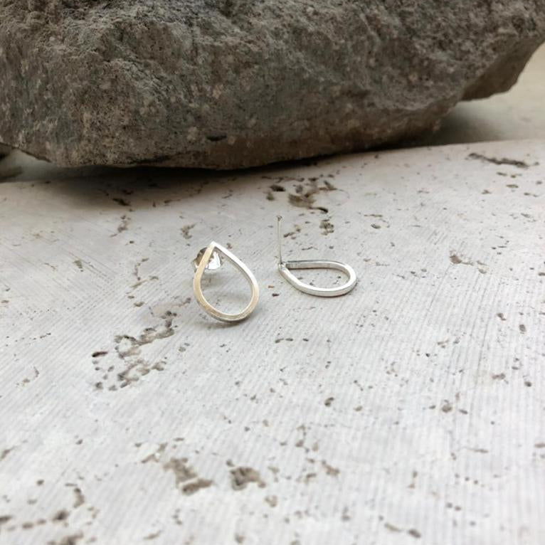 Aros Gota Plata - MINIMAL GOLD