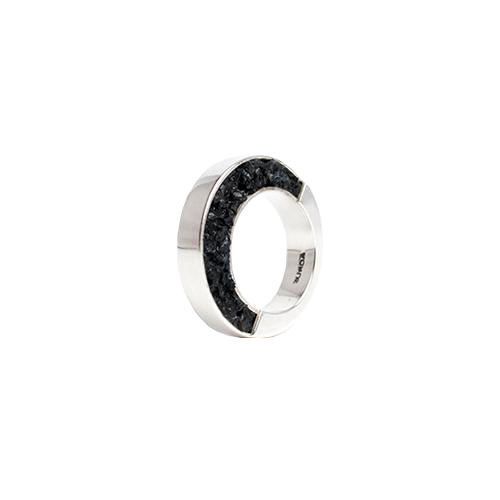 CARBONO14 - Anillo Geométrico Redondo