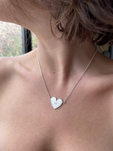 MINIMAL GOLD - Collar Corazon con Diamante