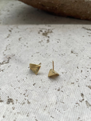 MINIMAL GOLD - Aros Origami Cuadrado Oro
