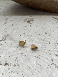 MINIMAL GOLD - Aros Origami Cuadrado Oro