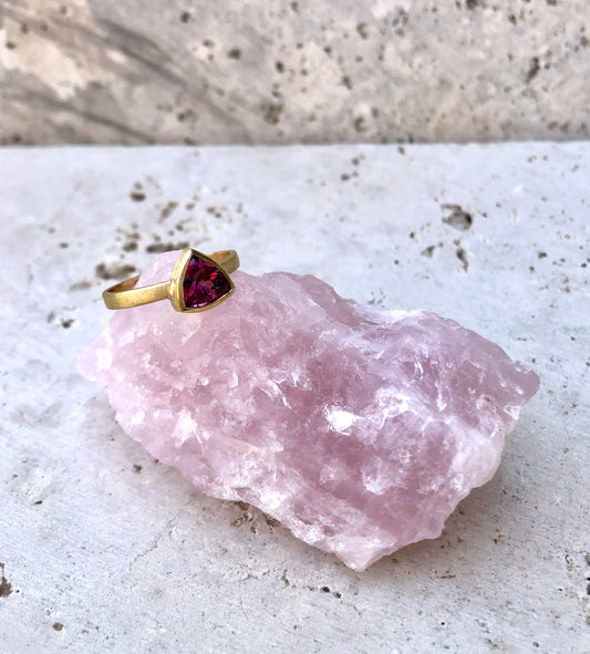 Anillo Oro + Rodolita - Nebulae