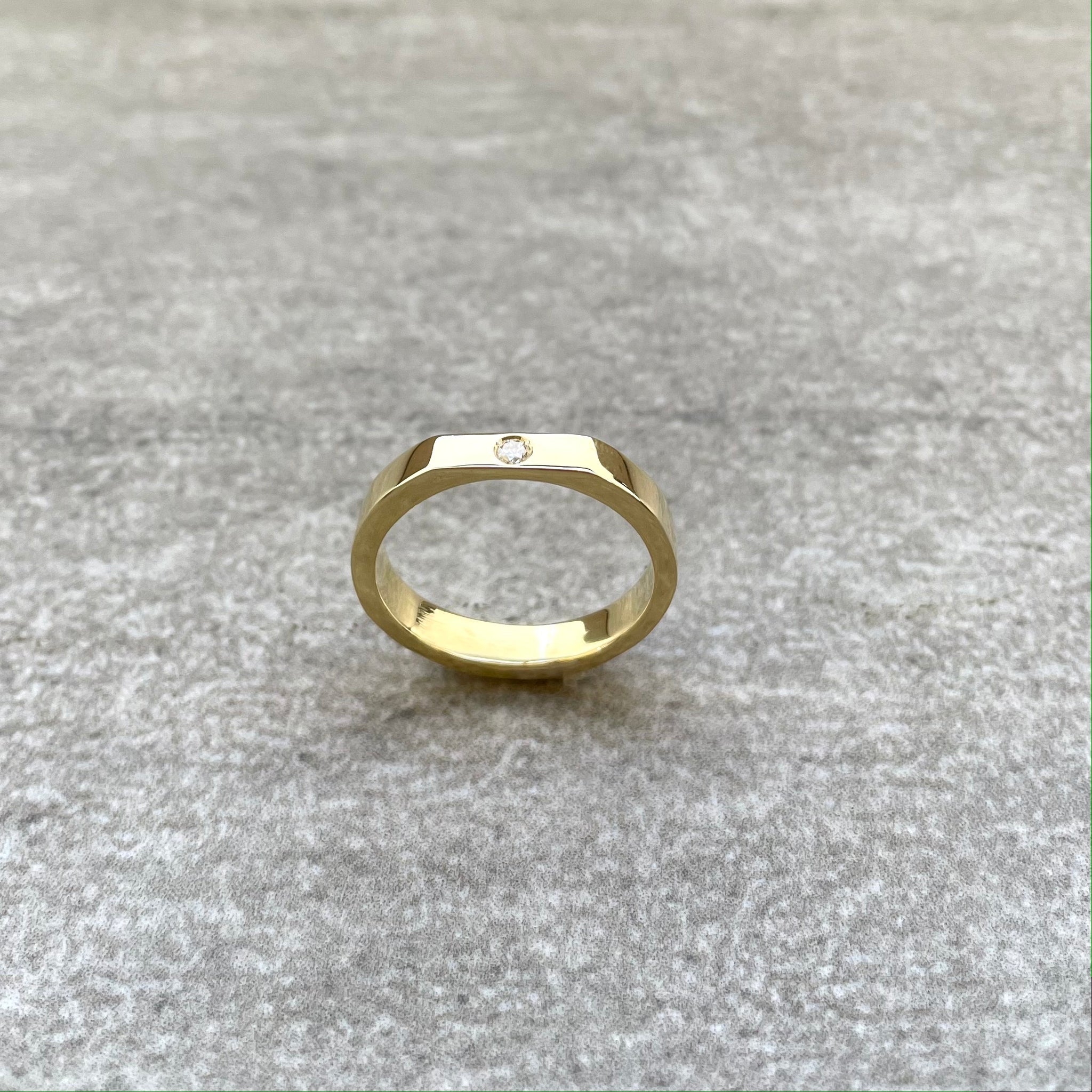Argollas Personalizadas en Oro Diamante Plata ZURDA