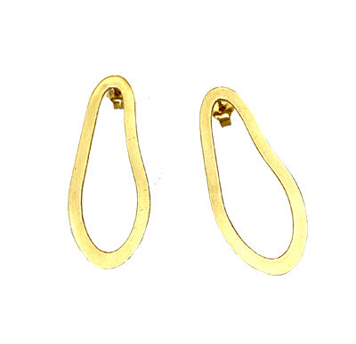 Aros Ovalo Irregular Oro - MINIMAL GOLD