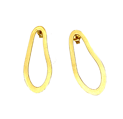 Aros Ovalo Irregular Oro - MINIMAL GOLD