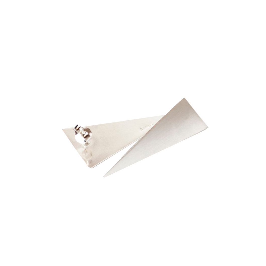 MINIMAL GOLD - Aros Triángulo Mediano Plata