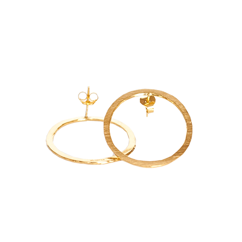 MINIMAL GOLD - Aros Circulo Plano Bañados en Oro Grande